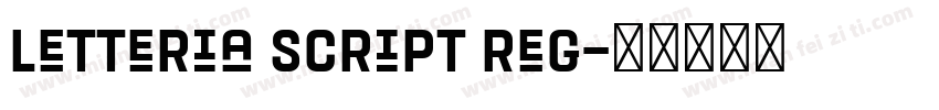 Letteria Script Reg字体转换